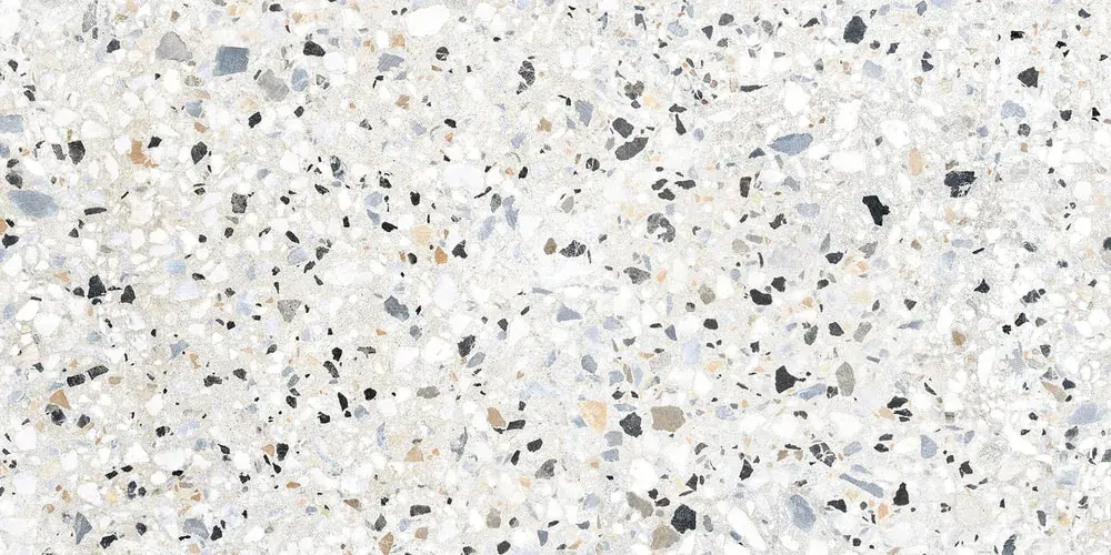 Керамогранит Alma Ceramica GFA114TRZ07L Terrazzo 114x57 белый лаппатированный под камень