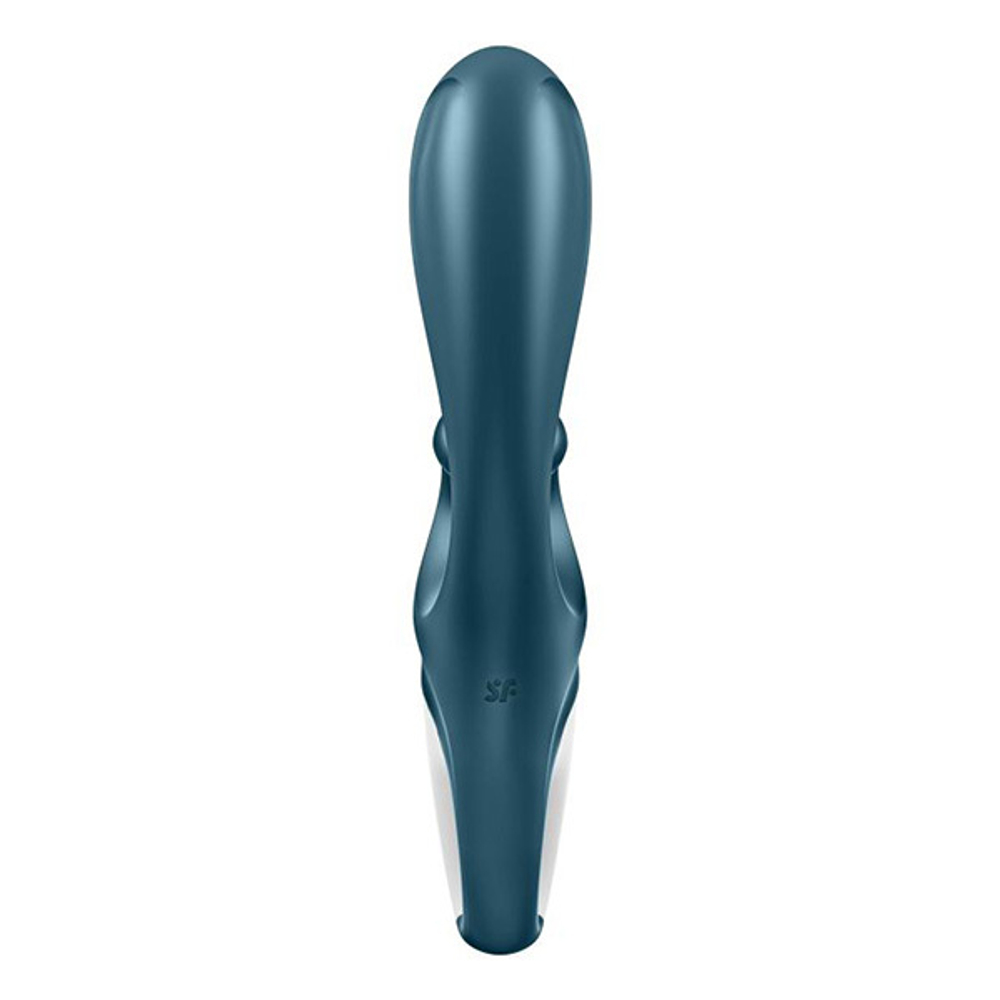 Темно-бирюзовый вибратор-кролик 21,2см Satisfyer Hug Me