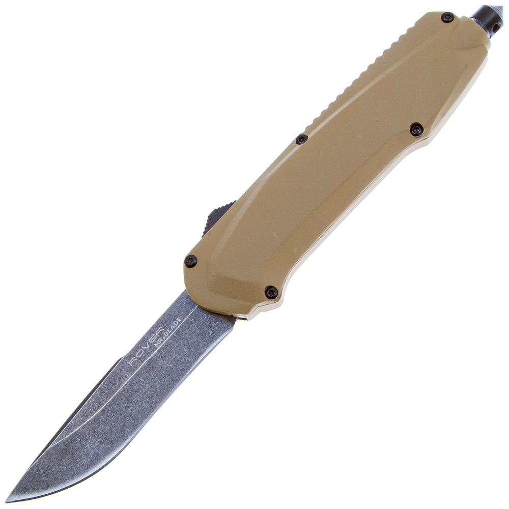 Фронтальный нож Mr.Blade Rover Black Stonewash, сталь 9Cr14MoV, рукоять Tan, MBS402-BSW/TN