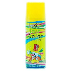 Leilu Hair Color Yellow - Цветной лак для волос Жёлтый 125 мл