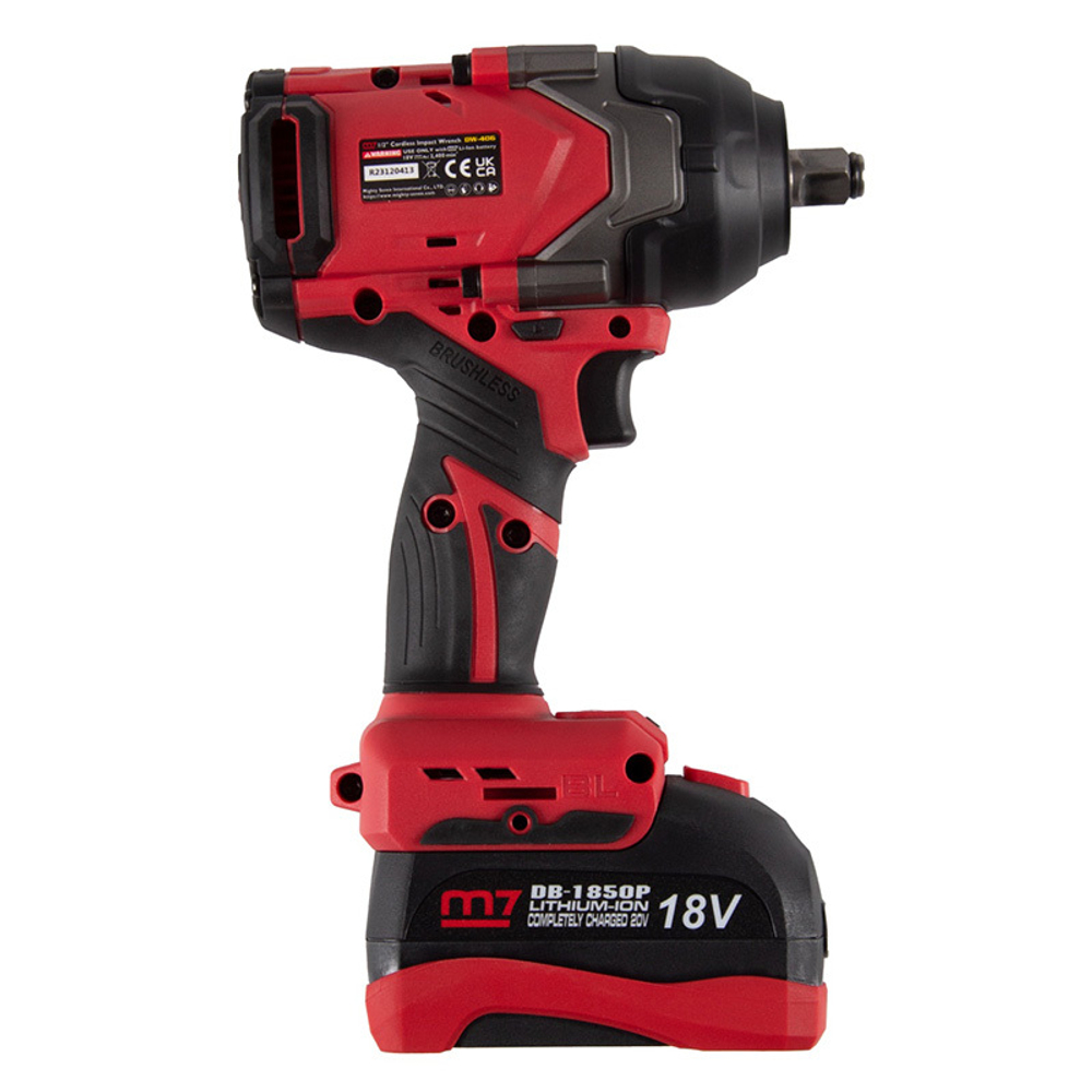 MIGHTY SEVEN (DW-406A) Гайковерт аккумуляторный ударный 1/2", 1600 Нм, 18 В
