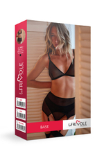 Комплект с широким поясом из сетки Le Frivole черный S/M