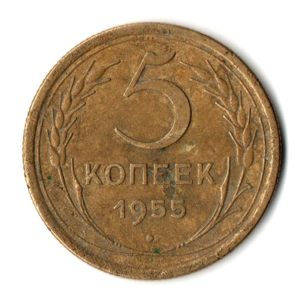 5 копеек 1955 год СССР VF