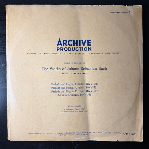 Бах - Хельмут Вальха (Англия 1956г.)