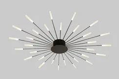 Люстра потолочная светодиодная NewRgy 9730-30 BLACK, 30 Вт, чёрная