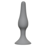 Светло-серая анальная пробка Slim Anal Plug Large - 12,5 см.