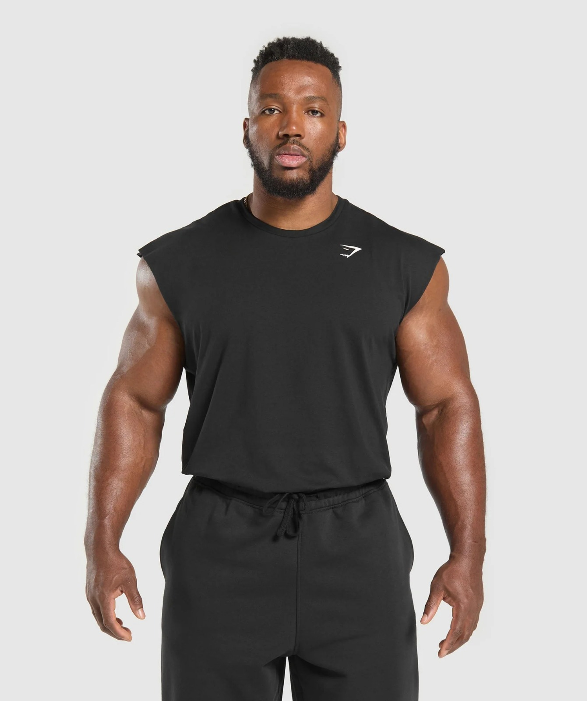 Майка GYMSHARK Critical Cut Off Tank Black