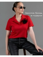 Футболка поло нарядная из вискозы