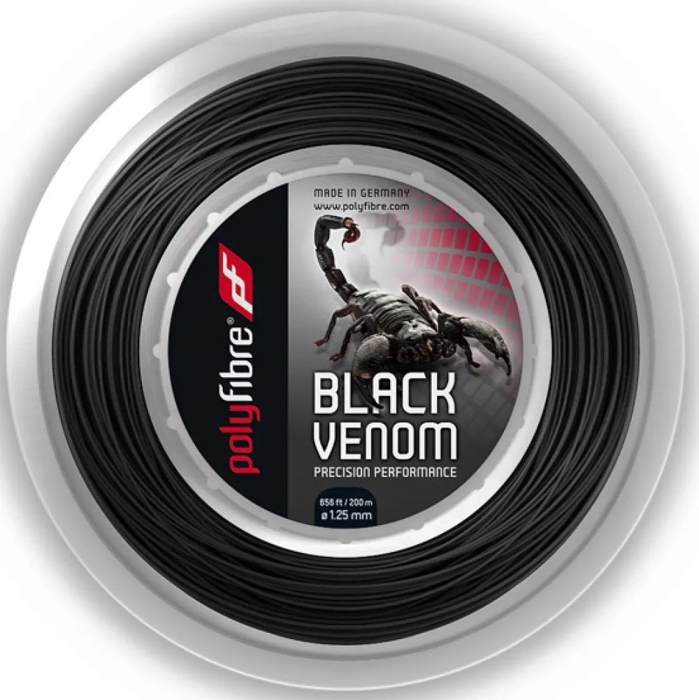 Струны теннисные Polyfibre Black Venom (200 m)