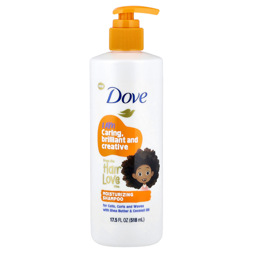 Dove, Kids Care, увлажняющий шампунь, для локонов, локонов и волн, 518 мл (17,5 жидк. унц.)