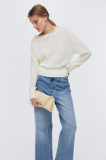 Тонкий трикотажный топ на одно плечо — Кремовый — H&M 1335822