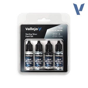 Vallejo True Metallic Metal - набор Sterling Silver (4х18мл)