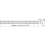 Решетка для лотков AlcaPlast SOLID-1050M нержавеющая сталь-мат