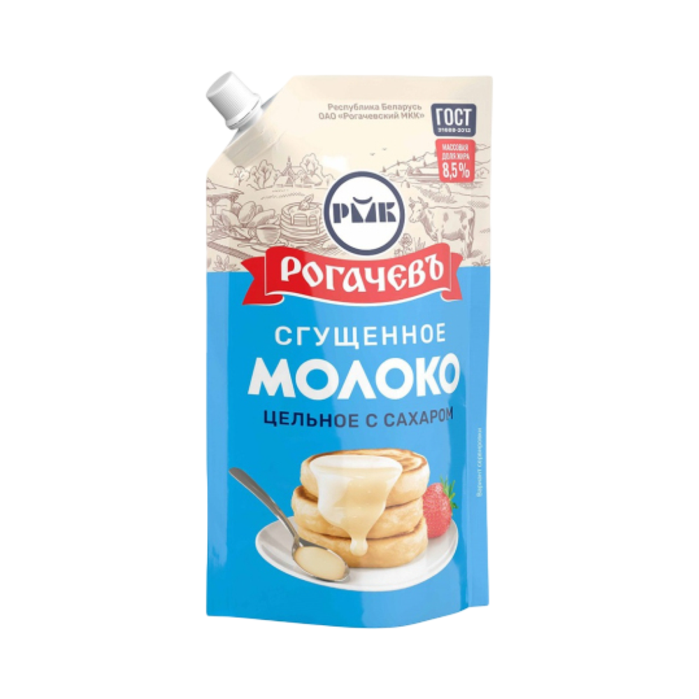 Молоко сгущенное рогачев дой пак 650г 10шт