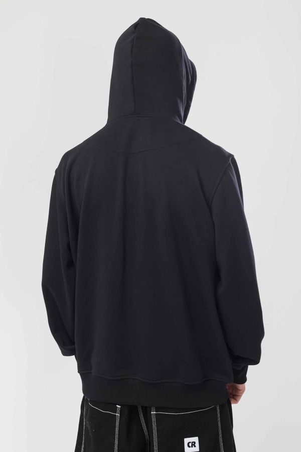 Худи Base Hoodie Wide Summer Лого ТМ Антрацит/Белый принт КОДРЭД - фото 2