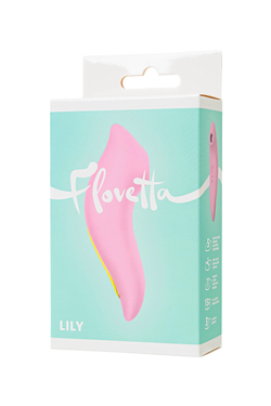 Вакуумный стимулятор Flovetta Lily, силикон, розовый, 13 см