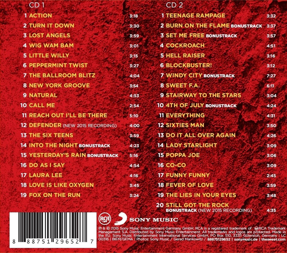 The Sweet / Action! The Ultimate Story (Deluxe Action Pack)(2CD)