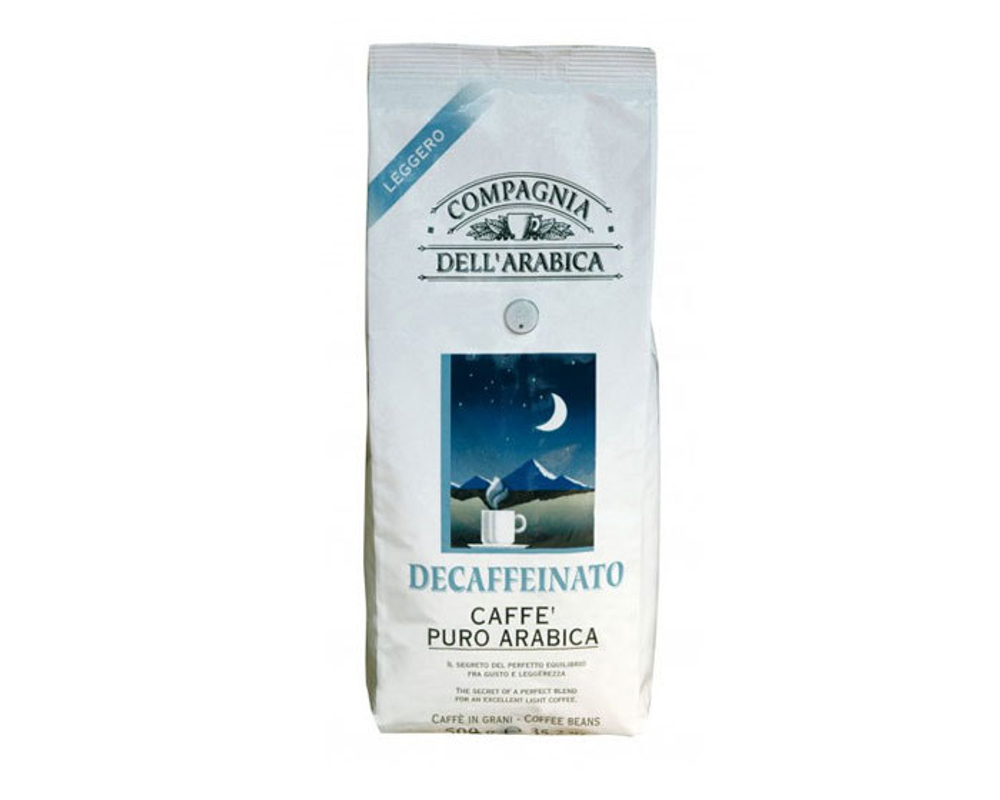 Кофе в зернах Compagnia Dell`Arabica Decaffeinato, 500 г (Компания Дель Арабика)