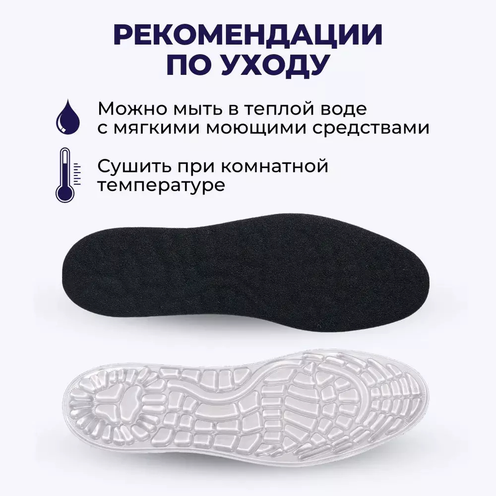 Массажные стельки для ног из силикона (медицинского геля) от отеков и усталости