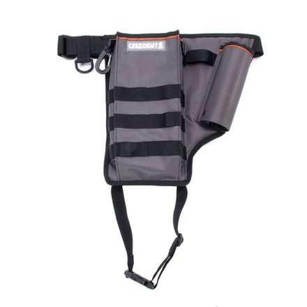 Сумка рыболовная поясная "СЛЕДОПЫТ" Fishing Pocket Hip, 30х22х6 см, цв. серый + 1 коробка LUNO 18/5/
