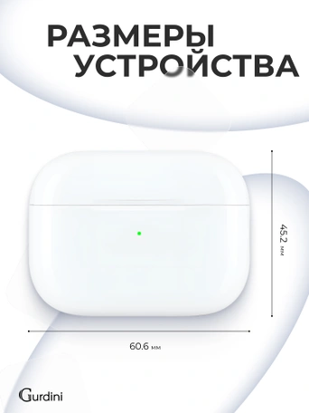 Чехол для Airpods Pro 2 Gurdini прорезиненный soft touch c карабином Темно Синий