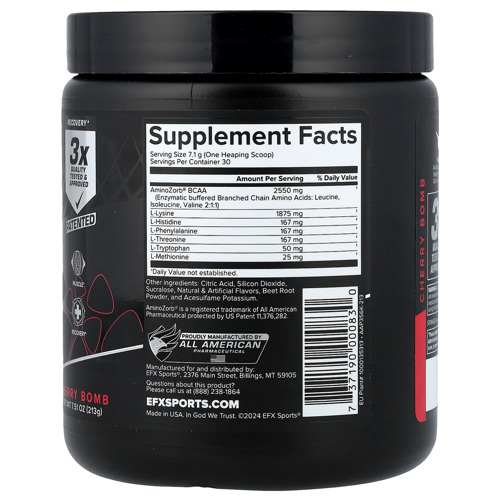 EFX Sports, EAA, вишня, 213 г (7,51 унции)