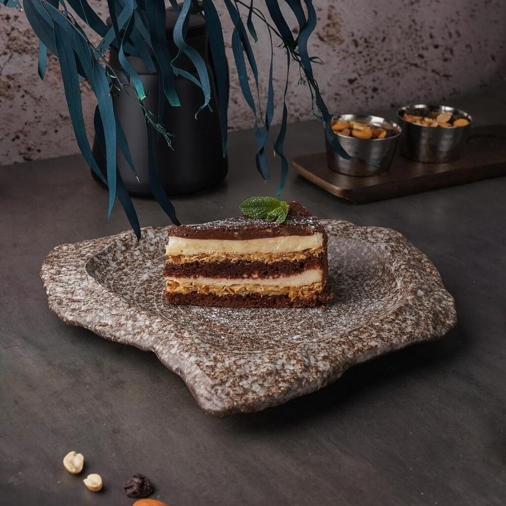 Блюдо для подачи 29*25 см h3 см Brown Crush Untouched Taiga P.L. Proff Cuisine [1]