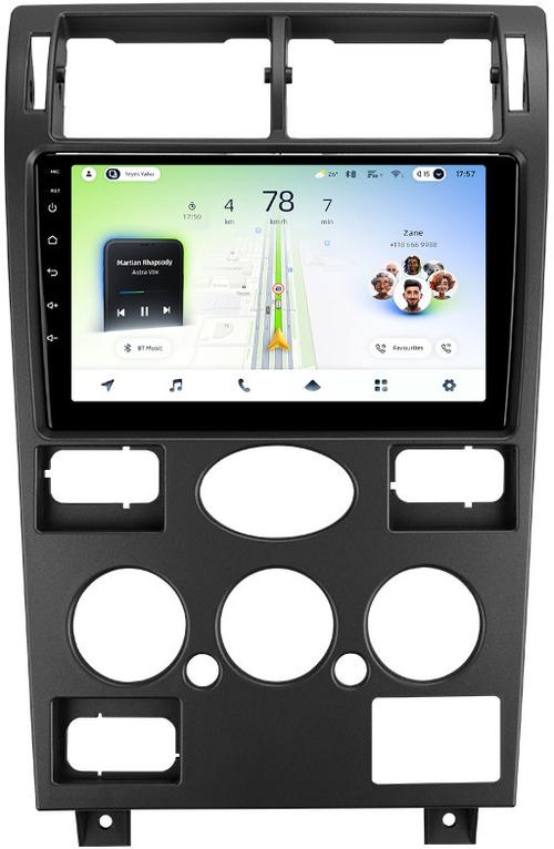 Магнитола для Ford Mondeo 3 2000-2006 (кондиционер) - Teyes CC4L-DTS монитор 9" IPS, Android 14, Быстрая, Snapdragon 662, CarPlay, 4G SIM-слот
