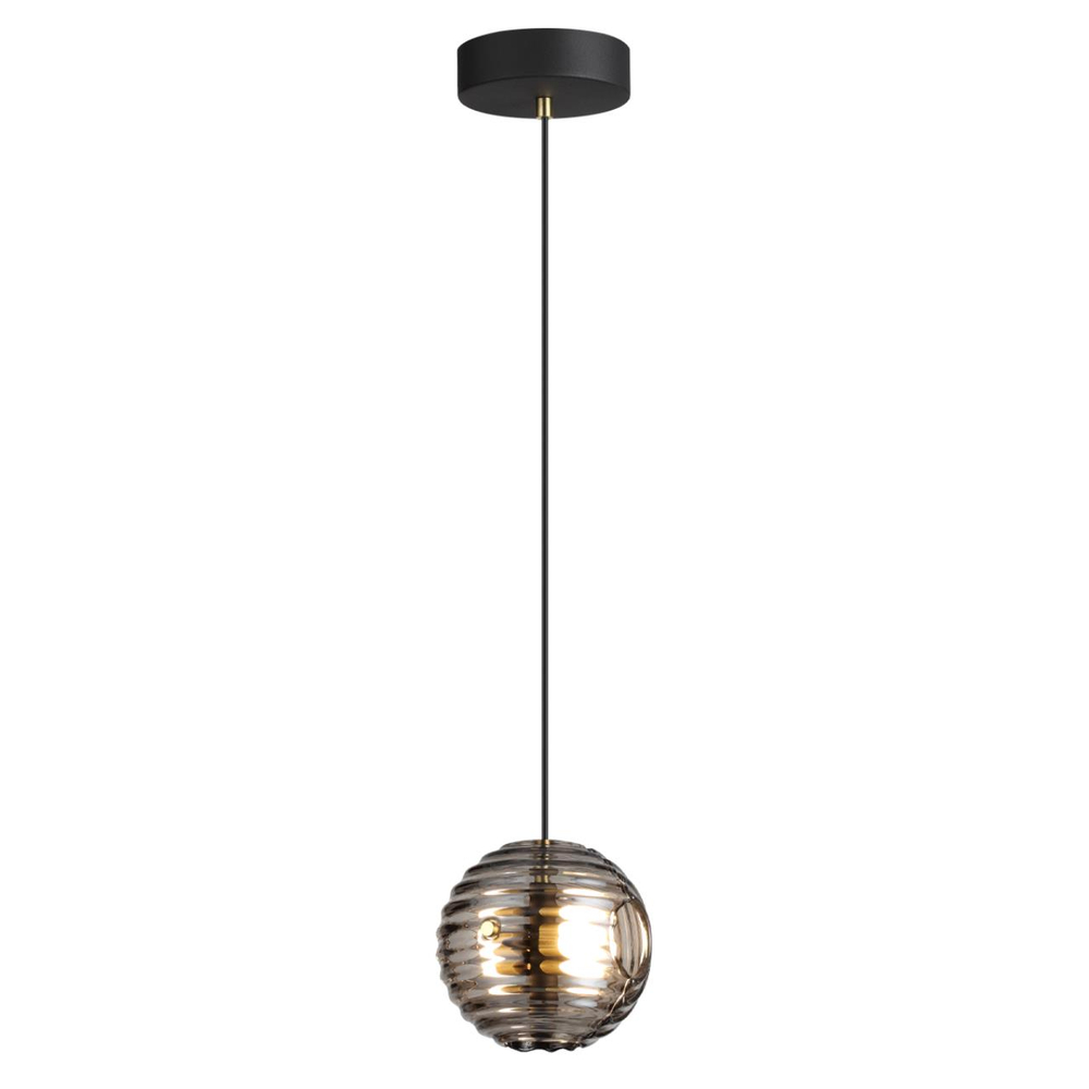 5041/12L L-VISION ODL24 531 черн./золото/дымчатый/металл/стеко Подвес LED 12W 4000К 1526Лм TRONI