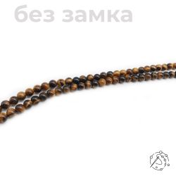Нить бусин из тигрового глаза 6 мм