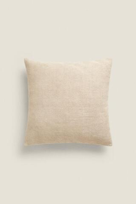 ZARA HOME ОДНОТОННЫЙ ХЛОПКОВЫЙ ЧЕХОЛ ДЛЯ ДЕКОРАТИВНОЙ ПОДУШКИ, РЫЖЕВАТО-КОРИЧНЕВЫЙ