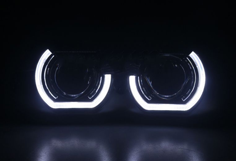 Бленда (маска) для линз BMW 2.0 Led (Right Правая) ДХО с функцией притухания 3.0 дюйма, 1шт