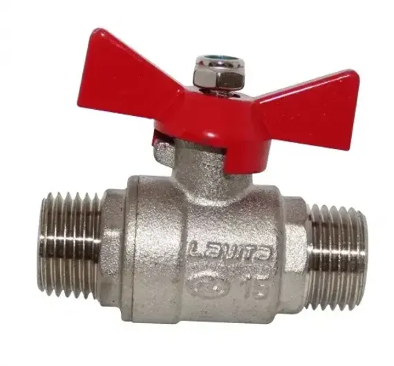 Кран шаровый Lavita Н-Н 1/2" бабочка полнопроходной 41206