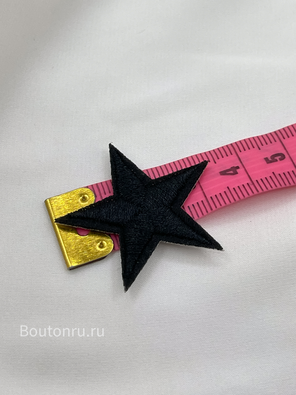 Нашивка звезда черная 3,5 см