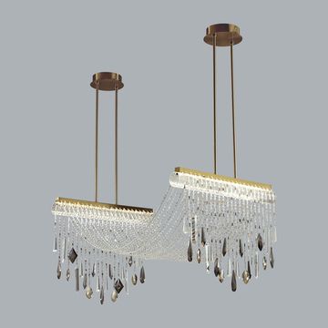 Светодиодная люстра LED 2*24W 4000К 5420/48L античная бронза Afina Odeon Light Exclusive