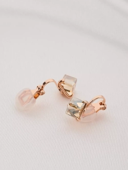 Клипсы Миражи с кристаллами Swarovski шампань