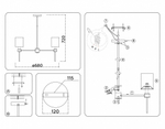 Люстра на штанге Ambrella Light HIGH LIGHT LH72371