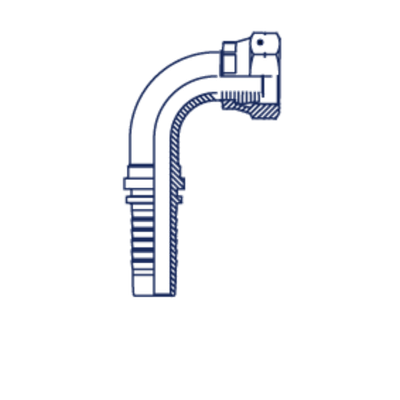 Фитинг DN 16 DK (Г) 27x1.5 (90) (накидная гайка)