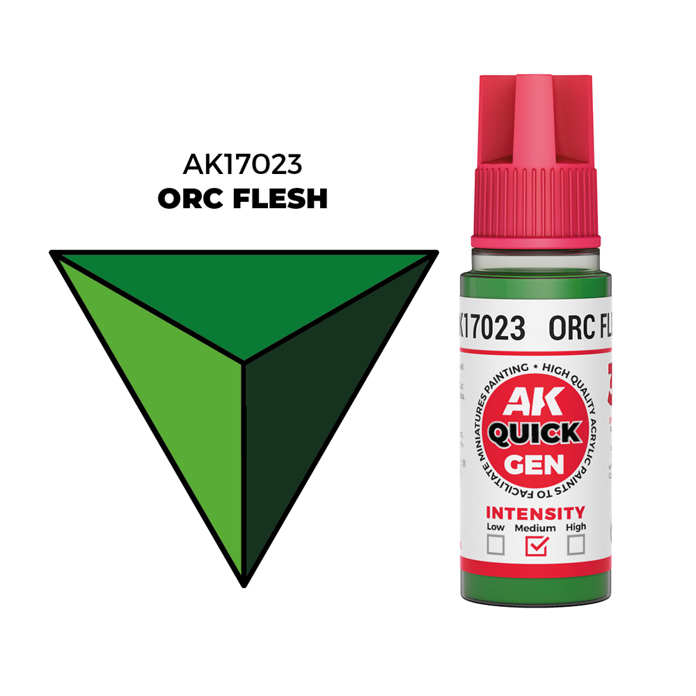 AK Interactive Orc Flesh Quick Gen - контрастная акриловая краска, 18 мл