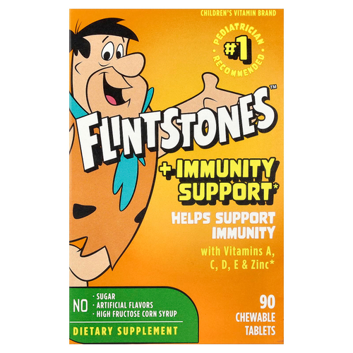 Flintstones, мультивитамины для детей, поддержка иммунитета, 90 жевательных таблеток