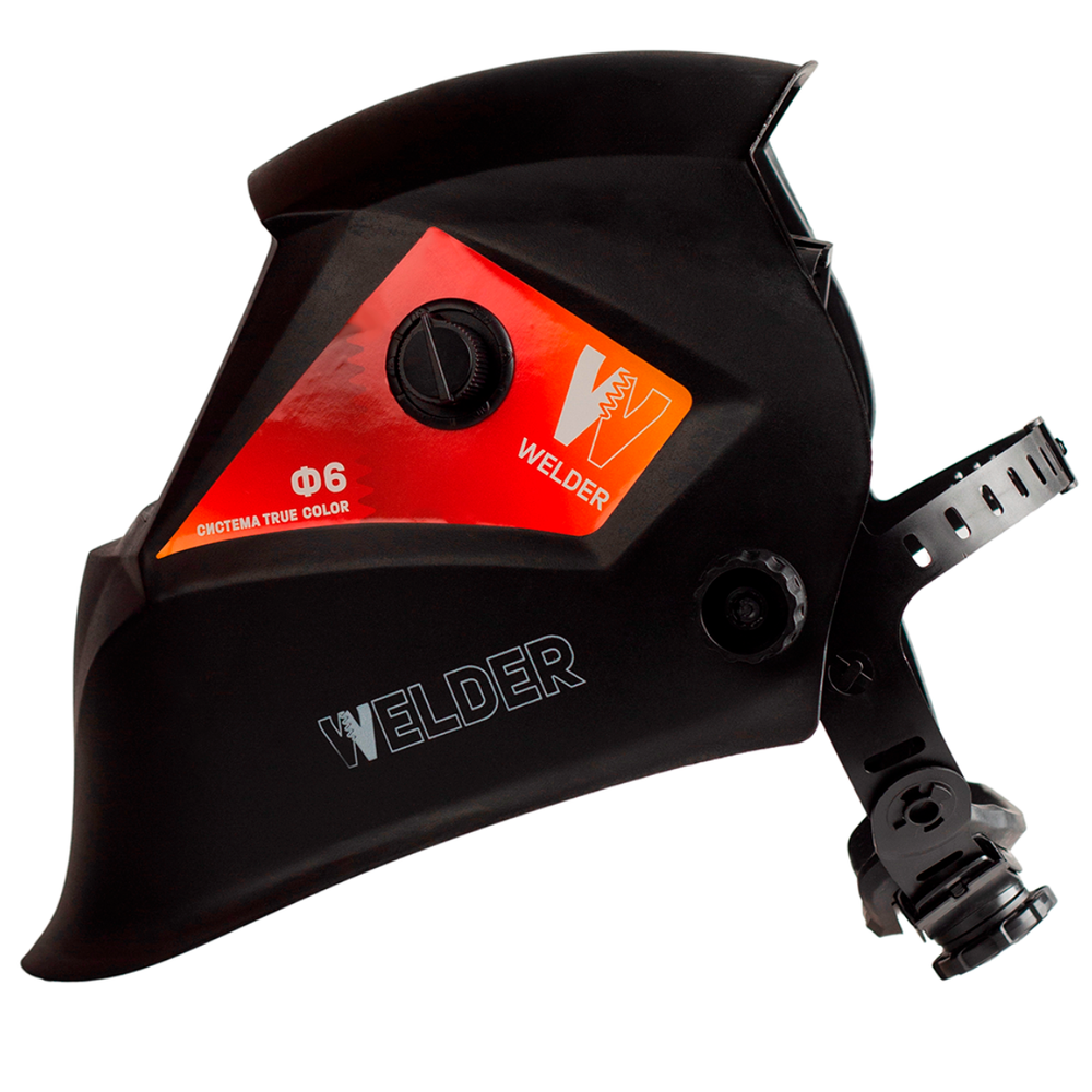Маска сварочная WELDER PRO Ф6 REAL COLOR Хамелеон 93x43 мм, DIN 4/9-13 (Внеш. регул), в пакете WDP-Ф6-П