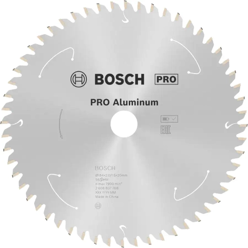 Циркулярный диск по алюминию ALuminium Cordless PRO, 165x1,8x20 мм T54 BOSCH 2608837763