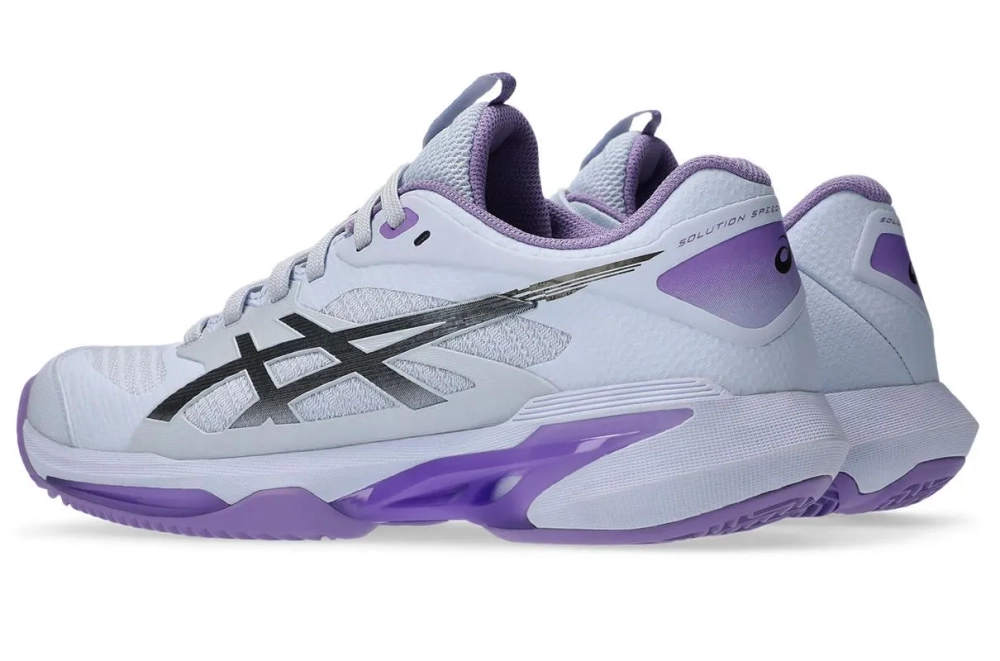 Женские Кроссовки теннисные Asics Solution Speed FF 4 Clay Night Energy - blue fade/gunmetal