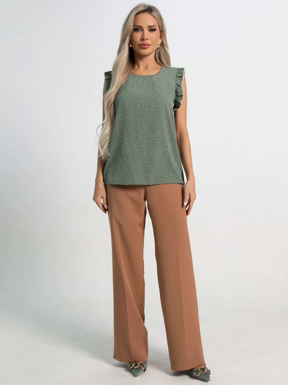 Блуза Карлотта (зеленая) Б15402-50М LT Collection