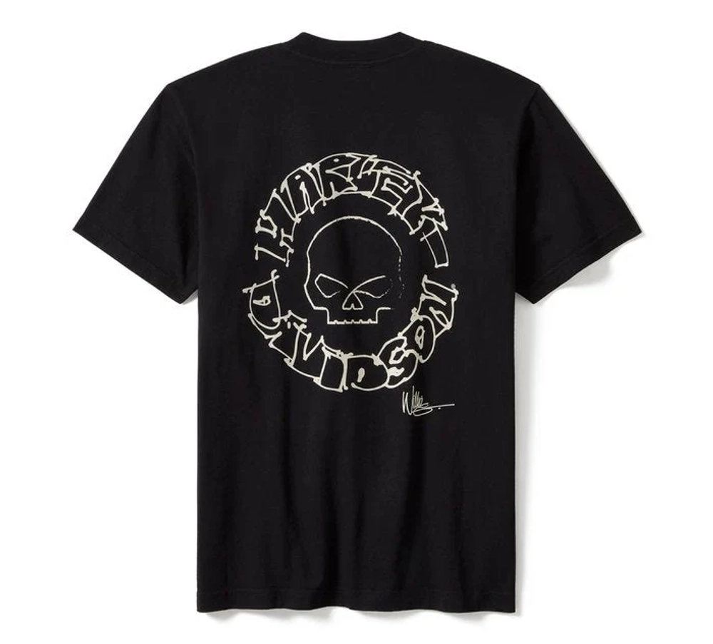 Футболка Men's Willie G Sketchy Skull Short Sleeve Tee Harley-Davidson