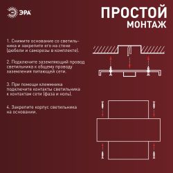 Светильник декоративный настенный светодиодный ЭРА WL11 BK 2х1Вт 3000К IP54 черный для интерьера и фасадов зданий | Фасадная декоративная подсветка