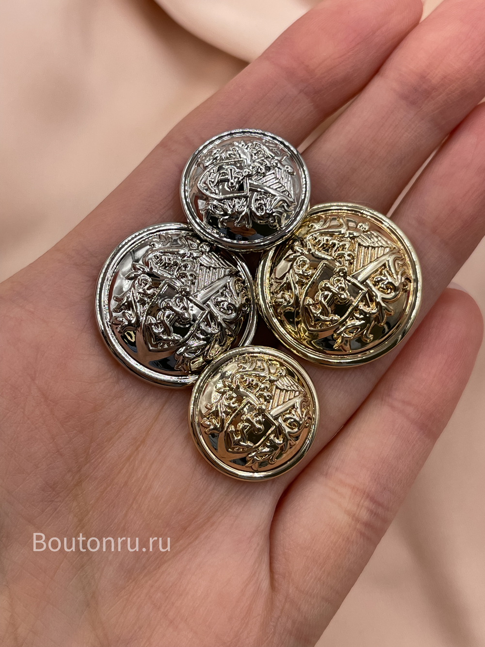 Пуговицы Герб10 золотые