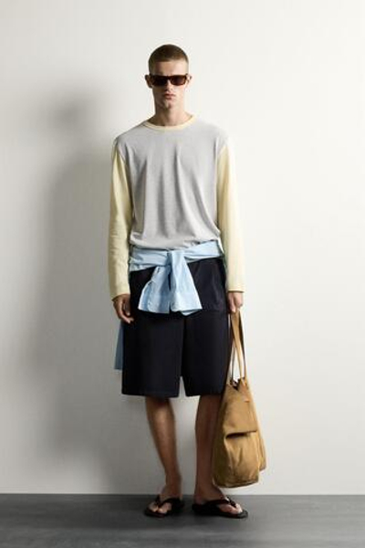 ФУТБОЛКА RELAXED FIT COLOR BLOCK — ZARA