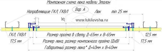 Люк под покраску Эталон 500х1000