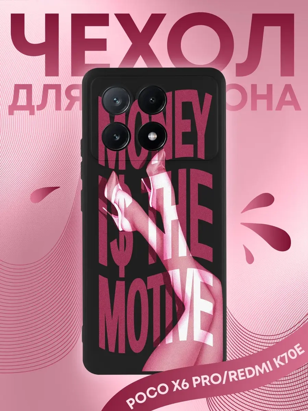Чехол Xiaomi Poco X6 Pro с принтом
